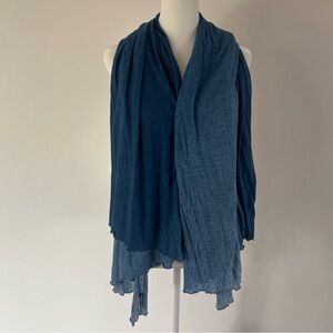 Eileen Fisher Blue Ombre Scarf Shawl